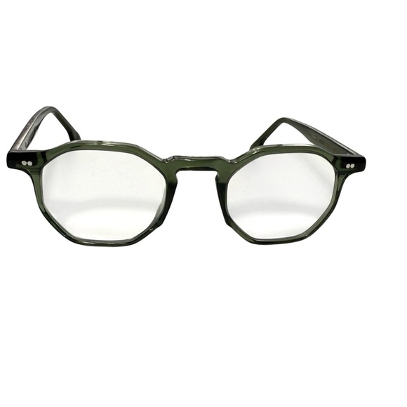 ZEREZES prescription glasses Frames Translucent Dark Green Geometric Octagonal - Picture 1 of 5